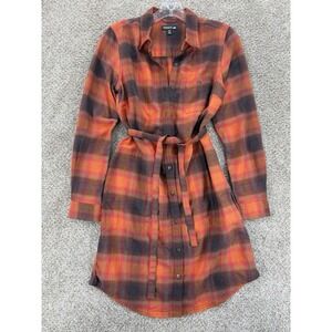 Toad&Co Re-Form Flannel Shirtdress in Monarch Plaid Women's XS Sustainable NWOT
